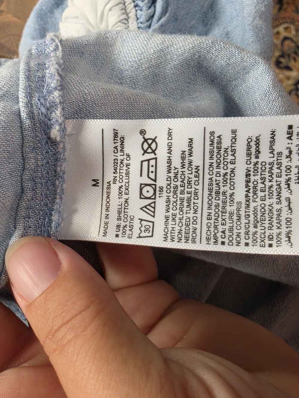 Old Navy Light Blue Puff Sleeve Peplum Blouse - Picture 4 of 5